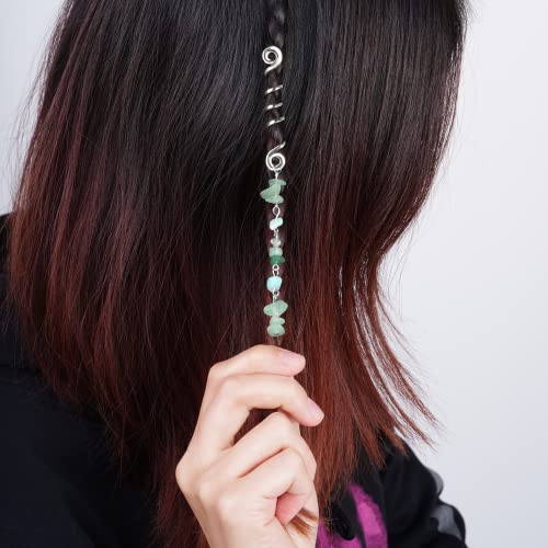 40 piezas accesorios para cabello de cristales naturales miniatura 4