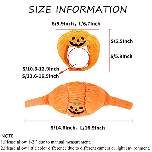 Ypser Halloween Pumpkin Dog Hat Pet Party Costume Cute Puppy Kitten Halloween Cosplay Dress Up Pumpkin Hat, Cat Dog Fancy Party Dress Up Headdress #TOP2
