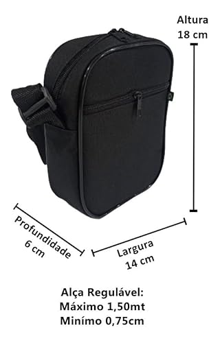 Shoulder Bag Mini Bolsa Tiracolo Alça De Ombro Transversal Preto ART MANIA