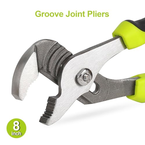 Image of FASTPRO 5-Piece Pliers and Wrench Set with Storage Bag,Green