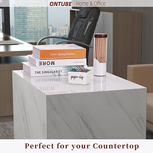 Ontube Farmhouse Paper Clip Holders Dispenser Organizer For Desk 3-Inch White #TOP4