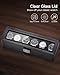 Vlando 6-Slot Watch Case for Men, Watch Box with Glass Lid, Lockable Watch Holder, Business Textured Leather Organizer Display Case, Soft Pillow, Gifts for Fathers, Dad, Husband - Black