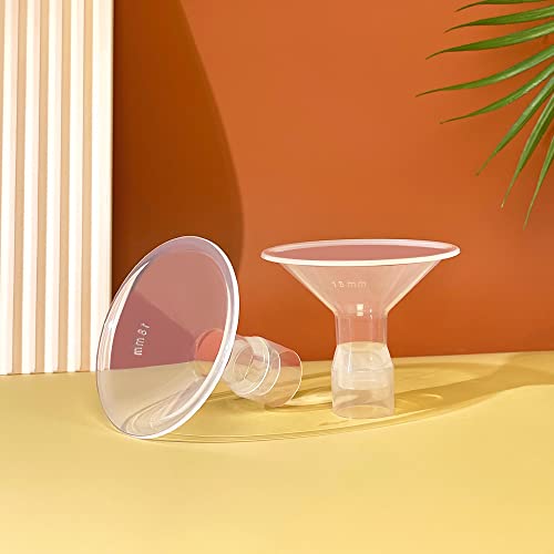 Pumpmom 18Mm Small Breastshields Compatible With Medela Breast Pump Parts, Replace Flange For Medela Accessories, Not Original Personalfit Flex Breast Shield, Not Original Freestyle Pump Parts, 2Pcs #TOP2