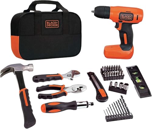 BLACK+DECKER Taladro Atornillador Inalámbrico 3/8”...