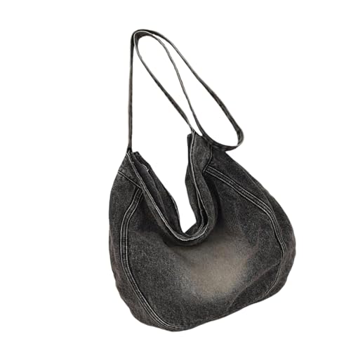 Sac d'école étudiant en jean grand sac épaule pour voyage décontracté et usage quotidien