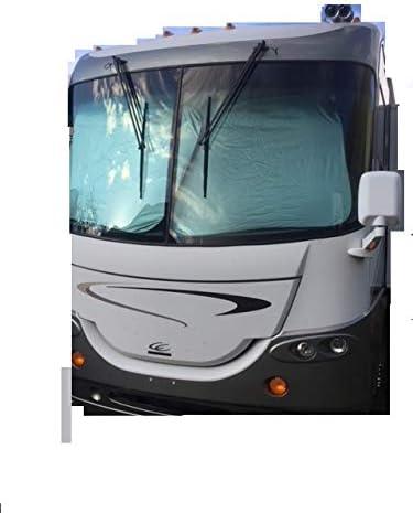 an RV Sunshade Motorhome Collapsible Class A Largest Panels Made -(2 Panel Shade) 2 Qty. 50" x 42" Total 100" Wide