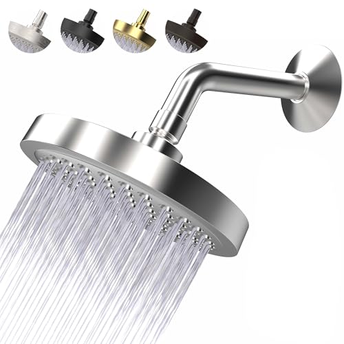 High Pressure Shower Head - Anti-Clogging Silicone Nozzles - 2.5...