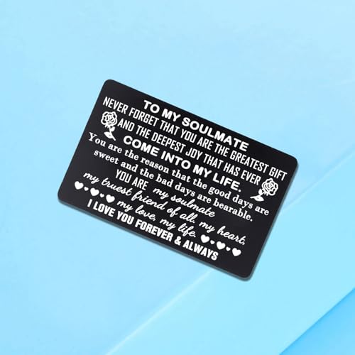 To My Soulmate Gift Couple Wallet Card Gifts Valentine’s Day Gifts I Love You Gifts for Him Her3