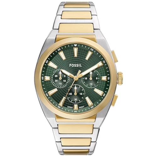 Fossil Reloj Analógico para Hombres de Cuarzo con Correa en Acero Inoxidable FS6106