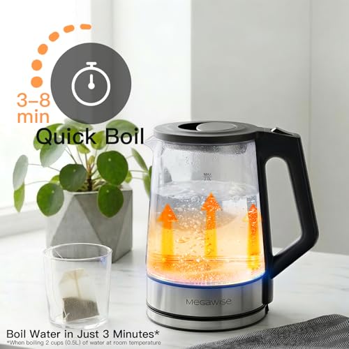 Hervidor eléctrico de vidrio MEGAWISE 2L con apagado automático miniatura 2