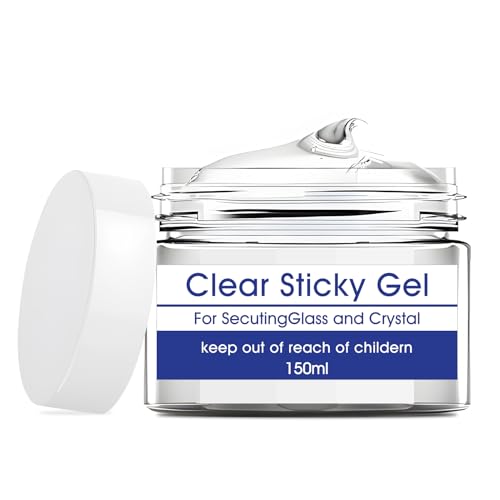 Gel Transparent de Musée, Pate a Fixe Extra Forte, Pate a Fixe pour Collections de Musées, Pâte À Fixe Amovible Forte Adhérence pour Éviter les Vibrations et Les Chutes, 150ml