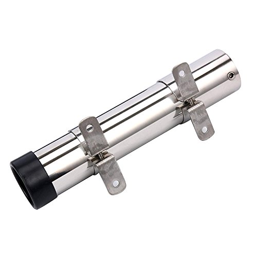 Amarine Made Pair of Boat Marine Fishing Stainless Steel Side Mount Rod Holders with Brackets-7743S