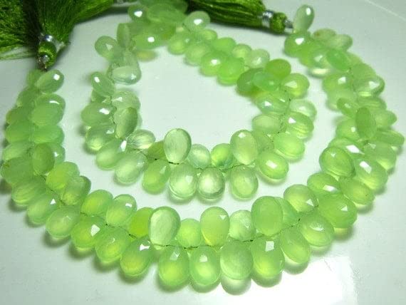 Calcédoine citron naturelle LKBEADS rang de pierres facettées 10x7mm