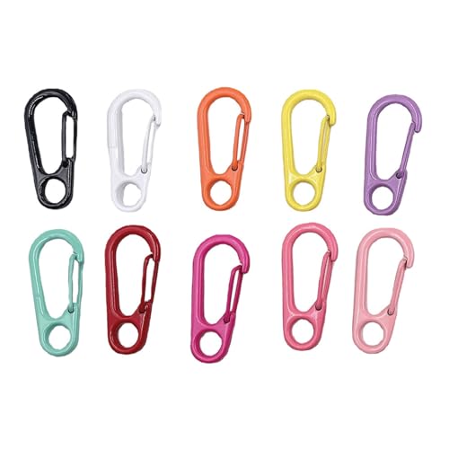 ZHENZQ 10pack Multipurpose Small Carabiner Clip Fashionable Unisex Carabiner Clip for Keychains and Camping Equipment