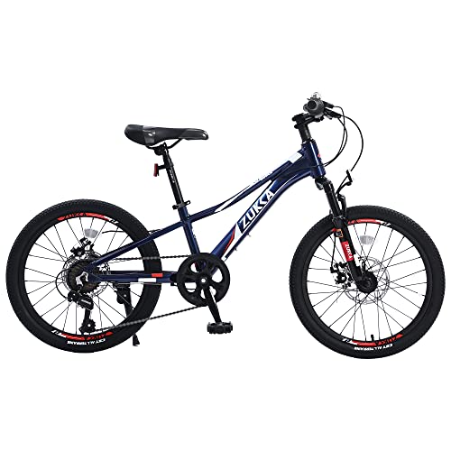 BALINGE ?US Stock? Kids 20 Moutain Bike for Ages 7-12 Years Old Boys, 20 Inch Kids Mountain Bicycle Dual Disc Brake, Kids' Bicycles,Blue