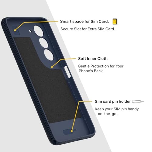 Image of Pikkme Back Cover for Realme 14x 5G Camera Protection 3D Hexa Cube Design Silicone Protective Bumper Case (Blue)