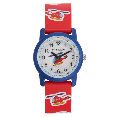 Image of Miykon Kids Watches for Boys and Girls - Educational Time-Telling Gift for Kids Aged 3-15, Toddlers, Preschoolers, and School-Aged Children - Easy to Read Analog Watch, Soft Resin Band, Japanese Quartz, 100M Water Resistant