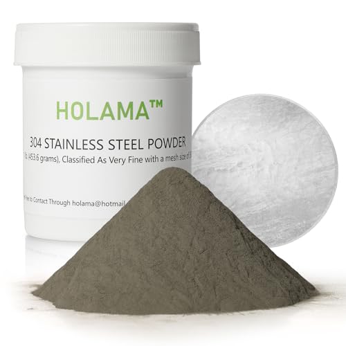 304 Stainless Steel Powder for Cold Casting Sculpture - Premium 320 Mesh for Inlay Work, Casting Powder for Home Office Decor - 1lb Enhanced Packaging (Corrosion Resistance) (Silver Gray-320 Mesh)