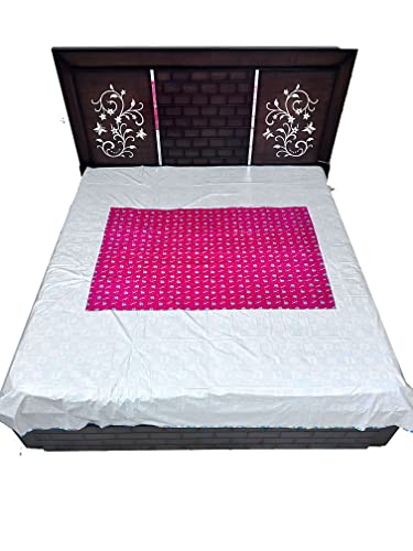 Image of EcoSoft Plastic Sheet,PVC Sheet for Kids,Rubber Sheet for Babies,Bed Wetting Protector(90 x 135 cm) (Maroon USA)