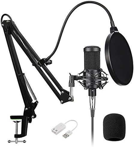 Aokeo AK-60 Streaming Podcast PC Microphone & Suspension Growth Scissor Arm Stand with Constructed-in XLR Cable and Mounting Clamp,for Skype Youtuber Karaoke Gaming Recording Aokeo AK-60 Streaming Podcast PC Microphone & Suspension Growth Scissor Arm Stand with Constructed-in XLR Cable and Mounting Clamp,for Skype Youtuber Karaoke Gaming Recording