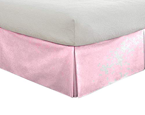Fabricom Tailored Bedskirt - 15 inch Drop, Full, Baby Pink Bed Skirt with 800 Thread Count (Available in 22 Colors)