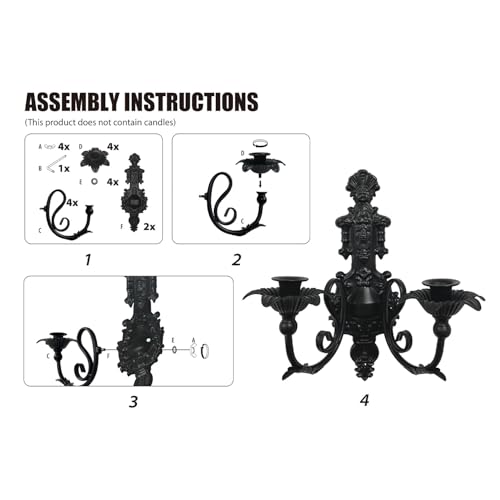Image of CC wonderland zone Candle Sconce(Set of 2)-Metal Gothic Wall Decorations-Rustic Home Decor-Black Gold Wall Candle Sconces,Dark Academia Decor