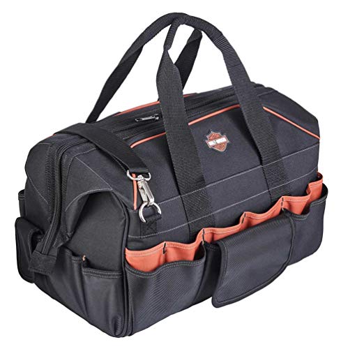 Harley-Davidson 39 Pocket Bar & Shield Logo Industrial Strength Tool Bag - Black