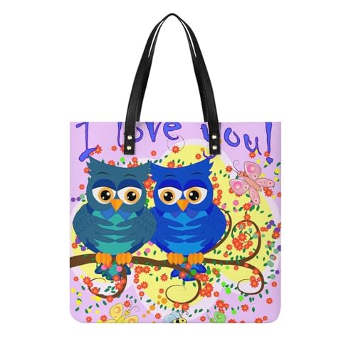 Sac à main chouettes grand volume anti encombrement idéal comme sac de cours élégant