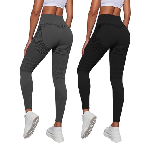 2 Pack Vivacuerpo Leggings 3D Anticelulíticos Mujer,Leggings Anticelulitis 3D Compresión Lipedema,Leggins Anti Celulitis Deportivos Push Up, Mallas Anticelulitis Mujer Reductores Lipedema
