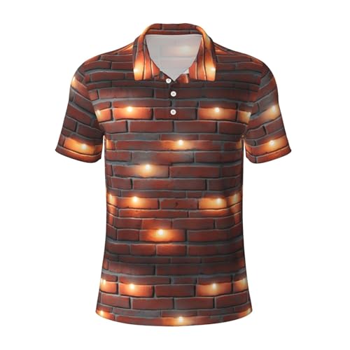 Polo de travail respirant et léger motif Lights Hit The Brick Wall pour l'été
