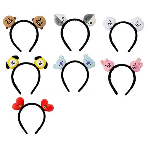 7pcs BTS Hair Band One Size Elastic Tie HairBand Head Wearing Accessories Hairband for Girls Women