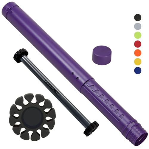 Legend Archery Arrow Tube Case - Adjustable & Extendable Holder for Hunting & Target Shooting - Protective EVA Foam Separators Included - Stores 12 Arrows - Purple