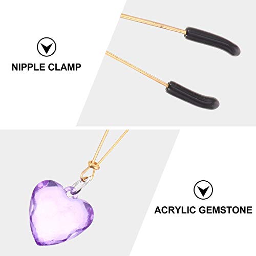 ARTIBETTER Braçadeira de Mamilo Coração Clipe de Leite Clipe de Mamilo Clipe de Clitóris Joias de Ma
