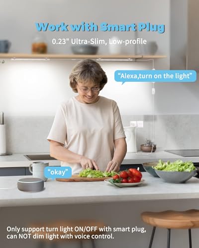 Image of ASOKO HOME Dimmable Wired Under Cabinet Lighting - 3 Pack of 12-Inch Warm White 3000K Linkable USB LED Lights for Kitchen, Desk, Sink, and Workbench