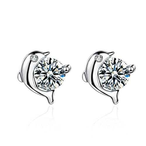 Boucles d'oreilles dauphin or blanc pour un style hélice élégant au quotidien