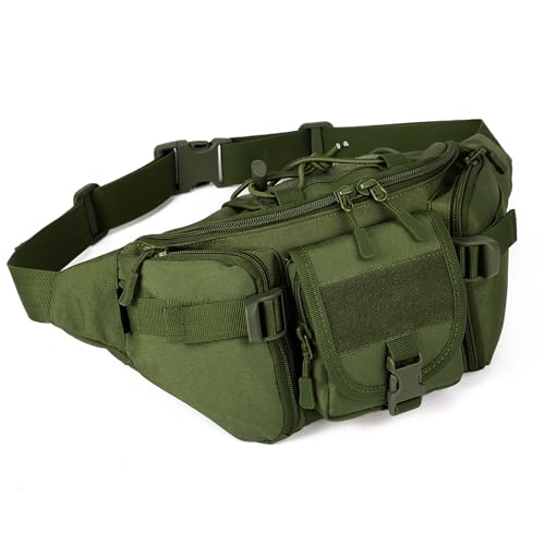 Huntvp Bumbag Tactical Waist Bag, Military Waist Pack Bum Bags for Men and Women, Travel Bum Bag Belt Bags for Outdoors Walking Running Hiking Camping Climbing Trekking