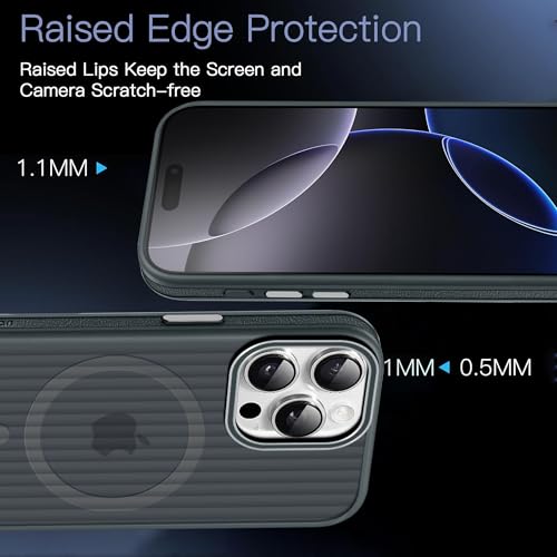 Image of KARWAN Polycarbonate Beam Magnetic Protective Cover Compatible with iPhone 15 Pro Camera & Body Protection|Anti Shock,Scratch Resistant|Precise Cutouts Modern Design|Wireless Charging (Grey)