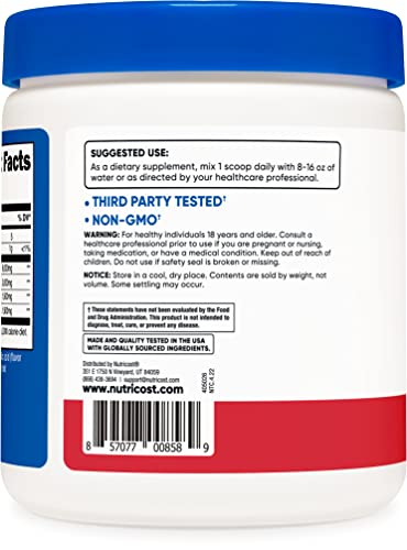 Nutricost BCAA Powder (Strawberry Kiwi, 30 Servings) - Optimal 2:1:1 Ratio - Image 4