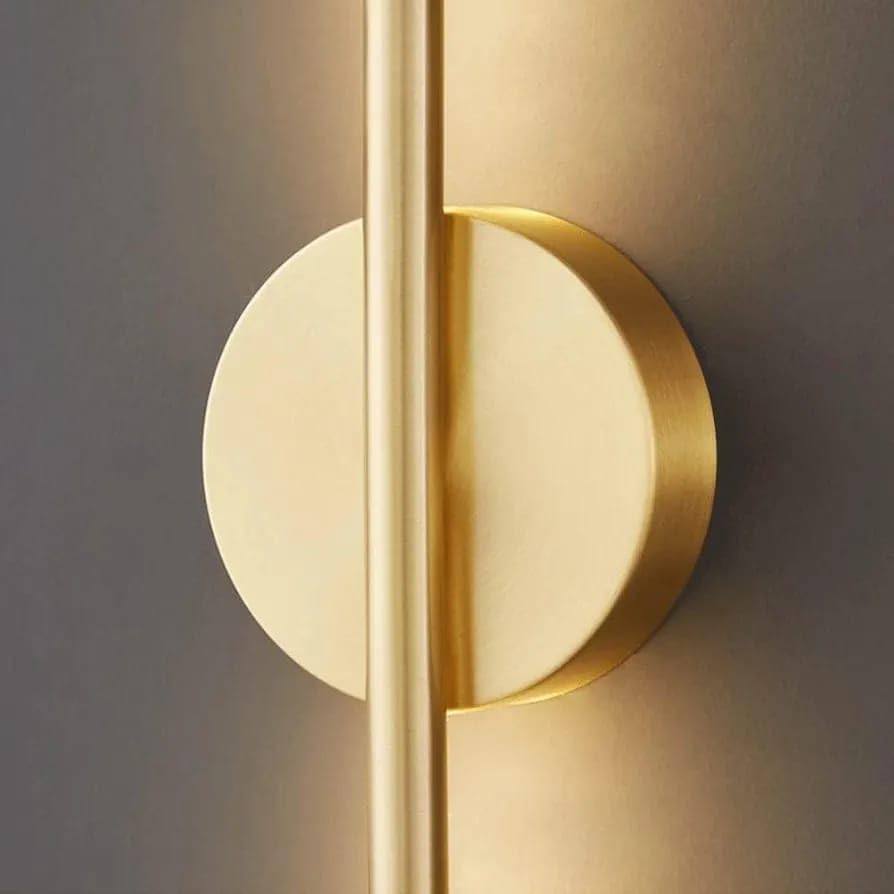Image of Glowave Modern 600mm LED Long Tube Center Base Wall Light - Tricolour | Warm White, White, Natural White | (Golden)