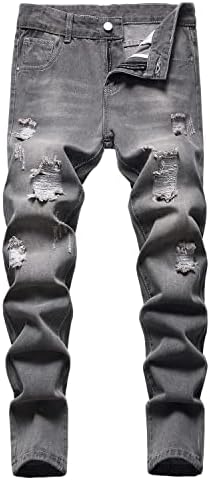 HENGAO Boy’s Distressed Ripped Skinny Jeans