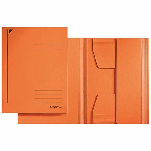 Leitz Cartellina portadocumenti formato A4, 430 g/m², confezione da 25 pezzi, arancione