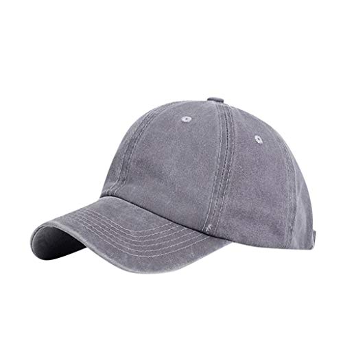 Buns Hat Baseball Plain Visierino Coda di cavallo Cappellino Trucker Unisex Messy Baseball Caps Ragazza Cappello Ombrello 51, grigio., Taglia unica