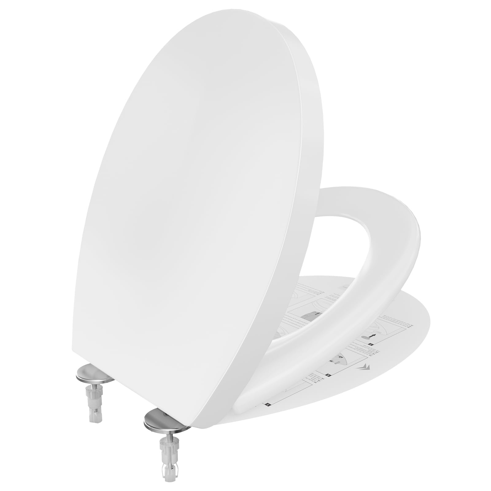 DERW Wrap Over Toilet Seat Soft Close White 46cm x 37.5cm x 4cm