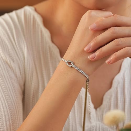 Tarsus Love Knot Mom Bracelet, Mom Birthday Mothers Day Christmas Jewelry Gifts for Mother Women2