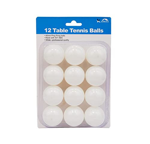 Ping Pong Balls White |Table Tennis Balls | Durable | Premium Quality and Performance Ideal Racket ball ABS 40+ for Training Learning Indoor & Outdoor - Pack of 12