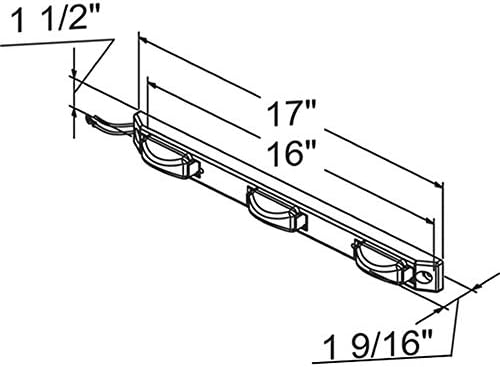 Buyers Products 5621719, 17 Inch 3 Light Identification Bar with 9 LEDs, Trucks and Trailers, Polycarbonate, Surface Mount, 12V Hardwired, Red image 4