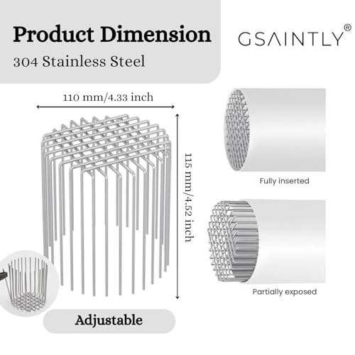 Image of Stainless Steel Drain Pipe Cover | Rust-Resistant Wire Mesh Guard for Outlets | Anti-Rat, Rodent Proof, Anti-Blocking Outlet Stopper for Drainage & Exhaust Protection 1 Pcs (Large - 110 MM)