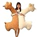 Alpaga Peluche Géante en Peluche , Peluche Oreiller de Couchage Poupée Plus Mignon Câlin Long Cou Alpaga en Peluche Canapé Oreiller Coussin (White, 75cm/ 29.52in)