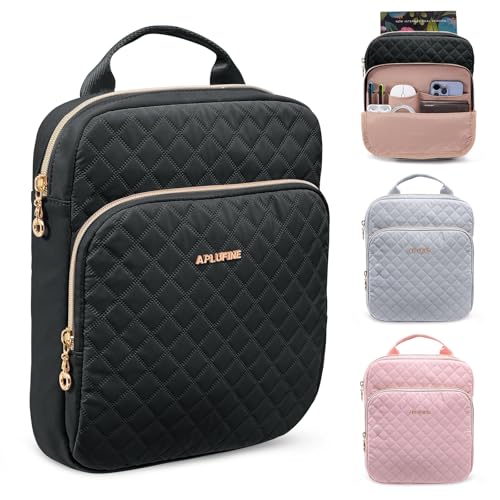 Aplufine Capa para livros com zíper, bolsa protetora de livros, capa para amantes de livros, capa de livro, estojo de transporte para acessórios de livros, fornecedores de estudo, preta