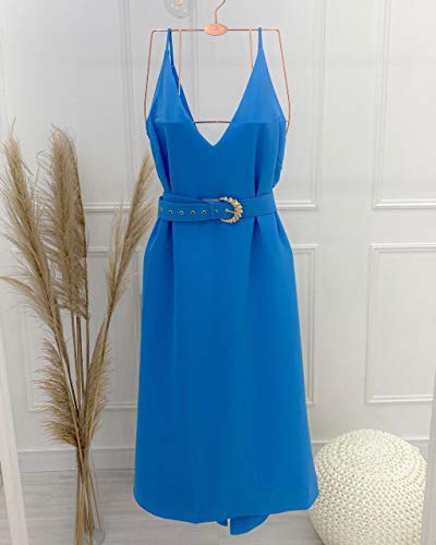 Vestido Midi Lauren Azul